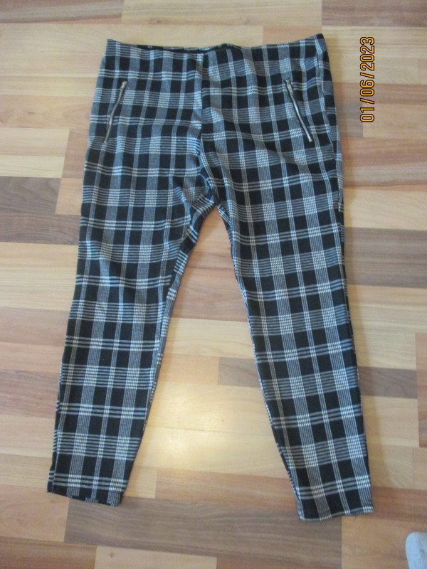 damen stoffhose kariert gr. 48 