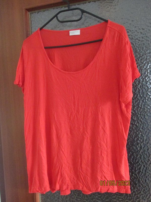 damen tshirt gr. xl rot unbedruckt 