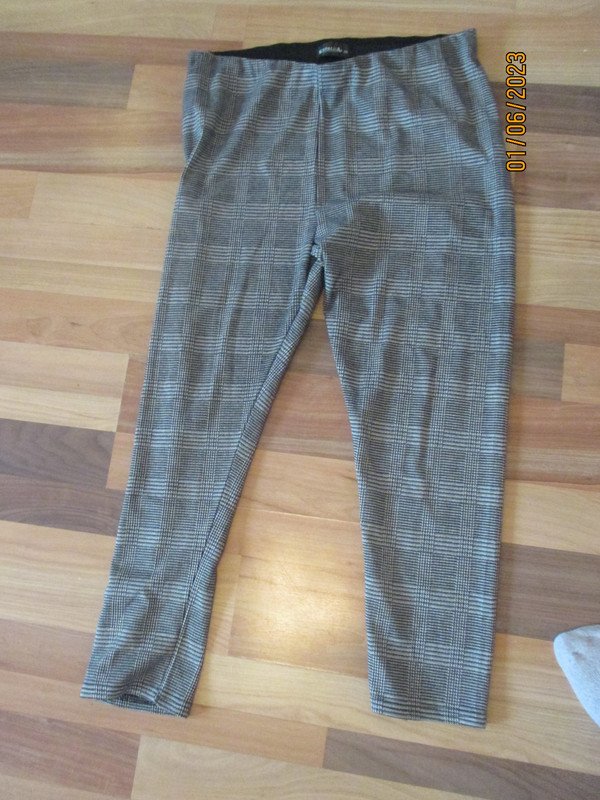 damen stoffhose grau kariert gr. 48 zu verkaufen 