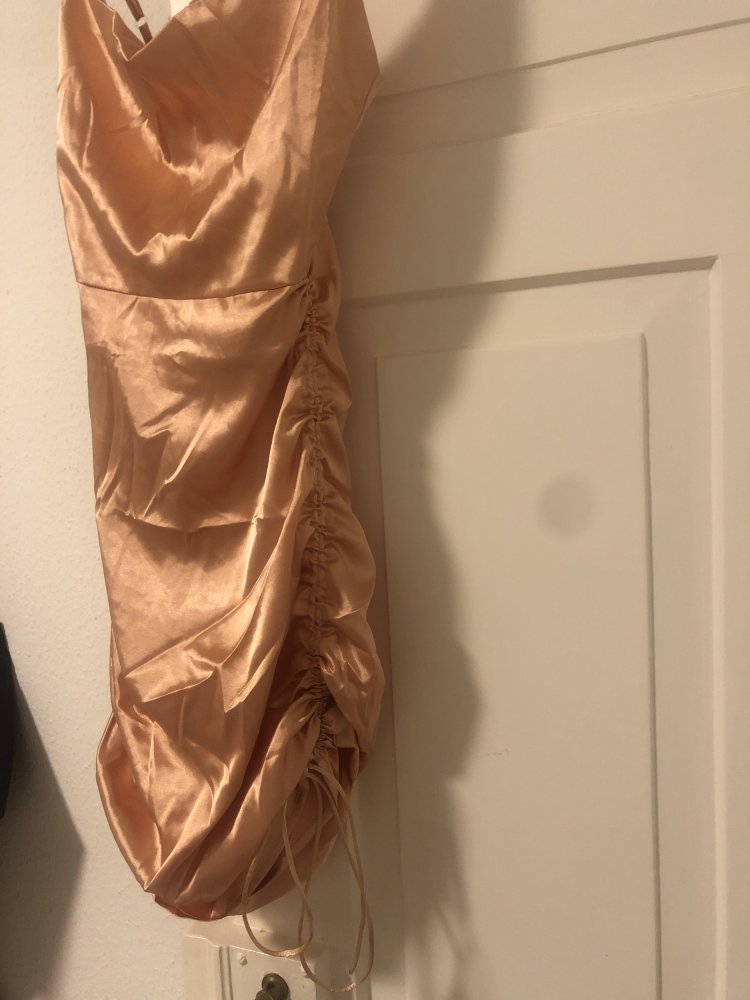 Trägerkleid Apricot Satin Optik