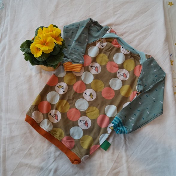 Wendeshirt Langarmshirt Shirt ohne vorn und hinten egal wie rum Gr. 80 86 kbA Baumwolle