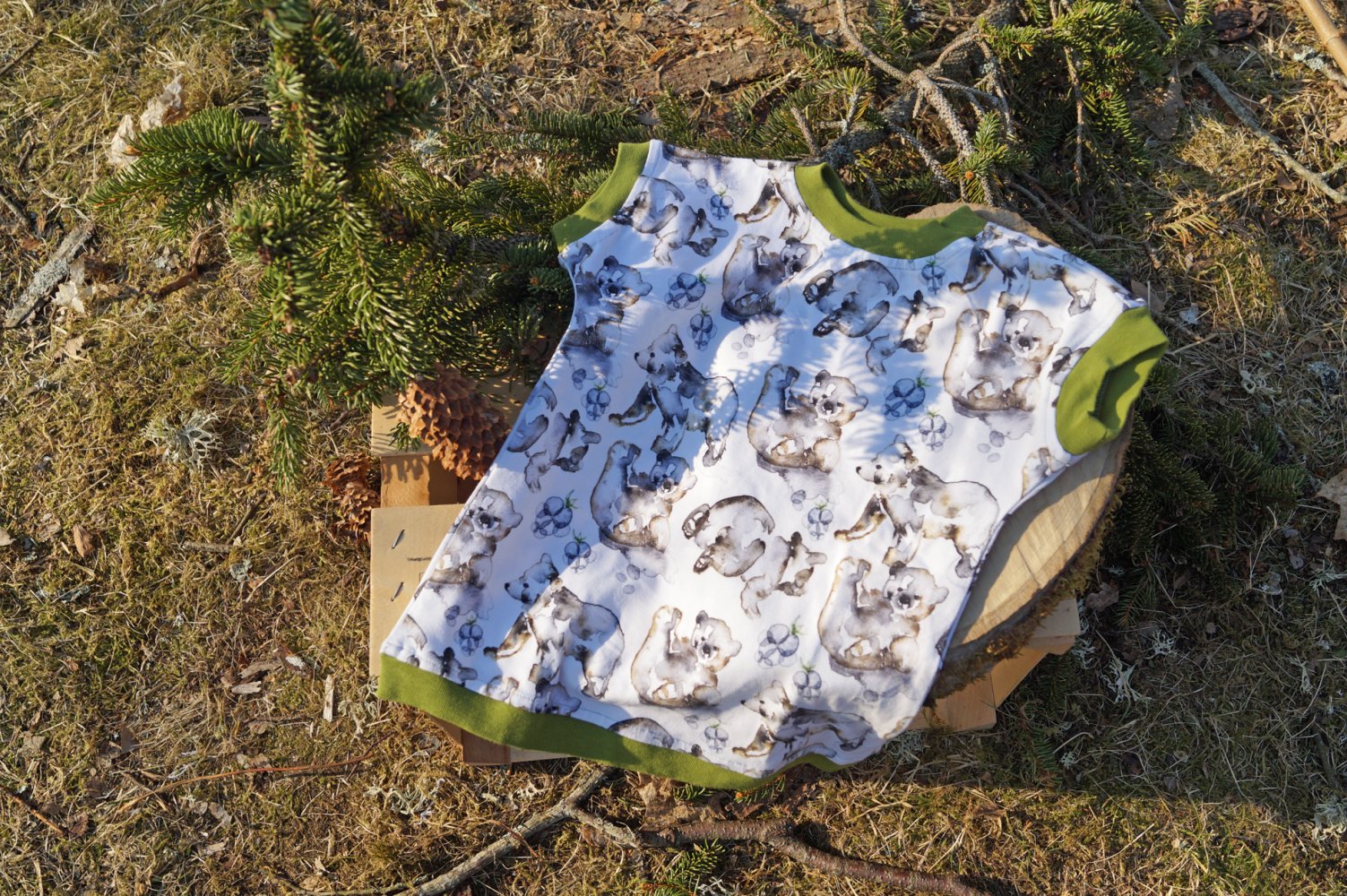 Wendeshirt T-Shirt egal wie rum Gr. 80 86 evtl. 92