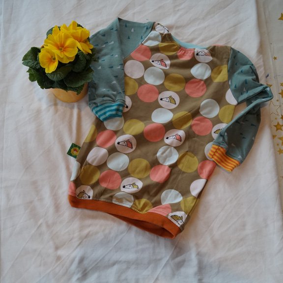 Wendeshirt Langarmshirt Shirt ohne vorn und hinten egal wie rum Gr. 80 86 kbA Baumwolle