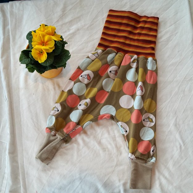 mitwachsende Pumphose mit Halstuch Sabberlätzchen Sabberlatz Hose aus kbA Baumwolle Gr. 50 56 evtl. auch 62