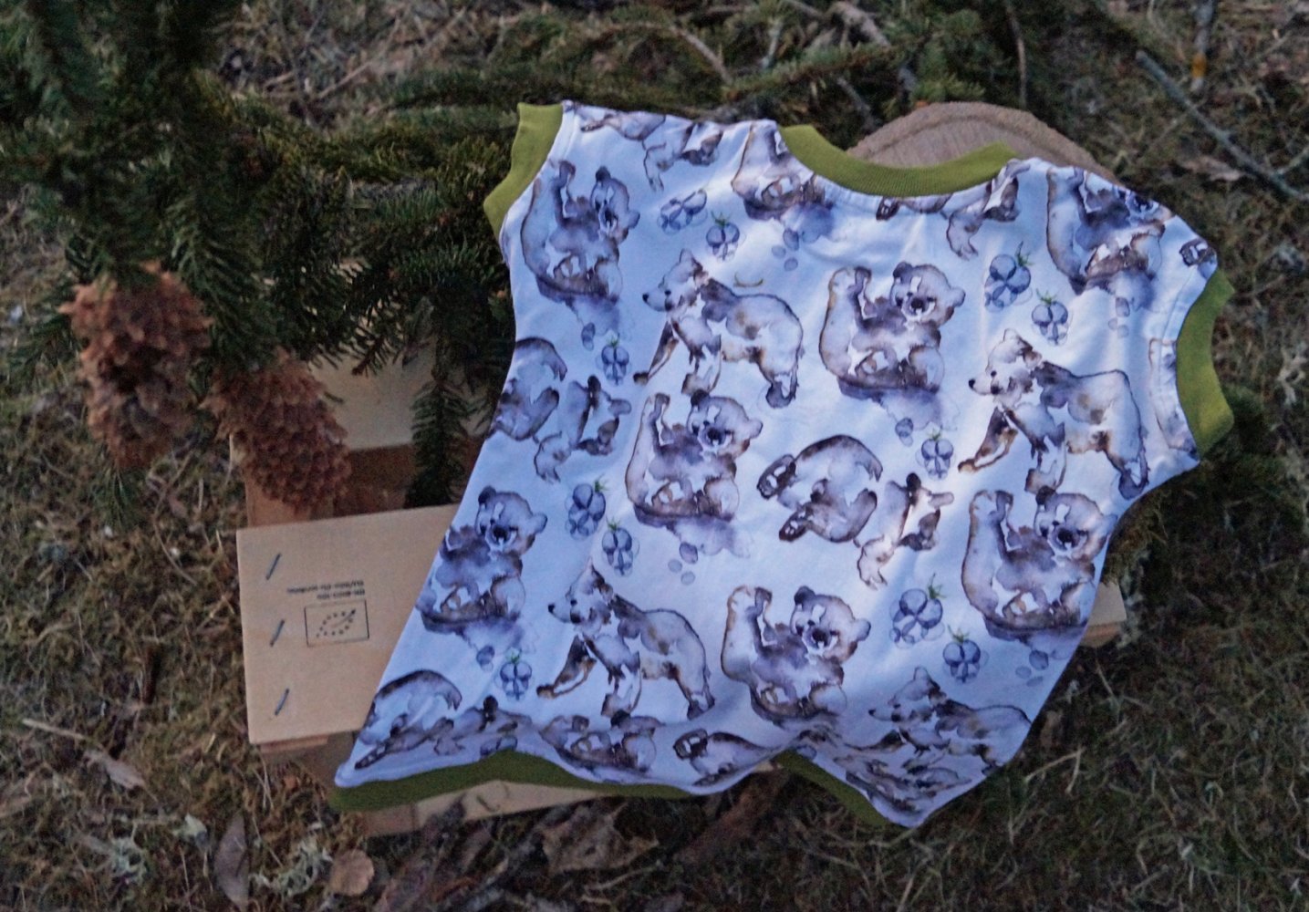 Wendeshirt T-Shirt egal wie rum Gr. 80 86 evtl. 92