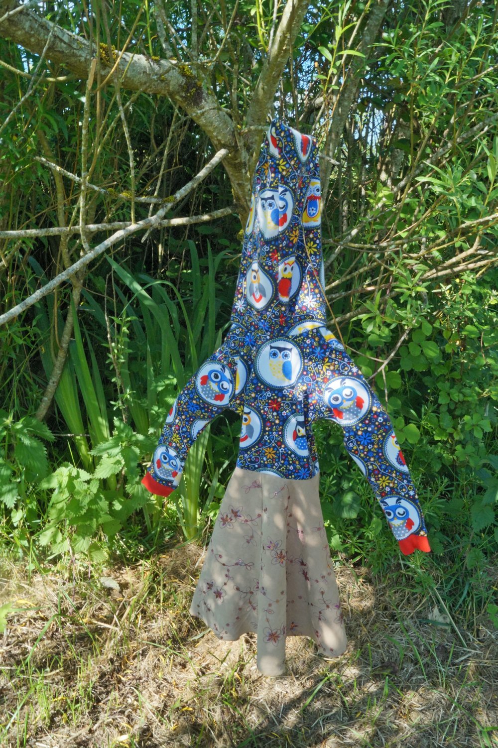 wunderschönes Drehkleid mit Zwergenkapuze Zipfelkapuze Kapuzenkleid mit Drehrock mitwachsend Gr. 86 92 98