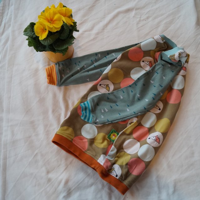 Wendeshirt Langarmshirt Shirt ohne vorn und hinten egal wie rum Gr. 80 86 kbA Baumwolle