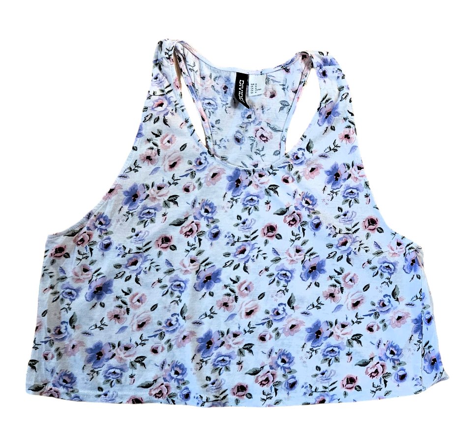 Damen Oberteil Tank Top Tanktop H&M Divided Gr. M Standshirt Strandtop Shirt