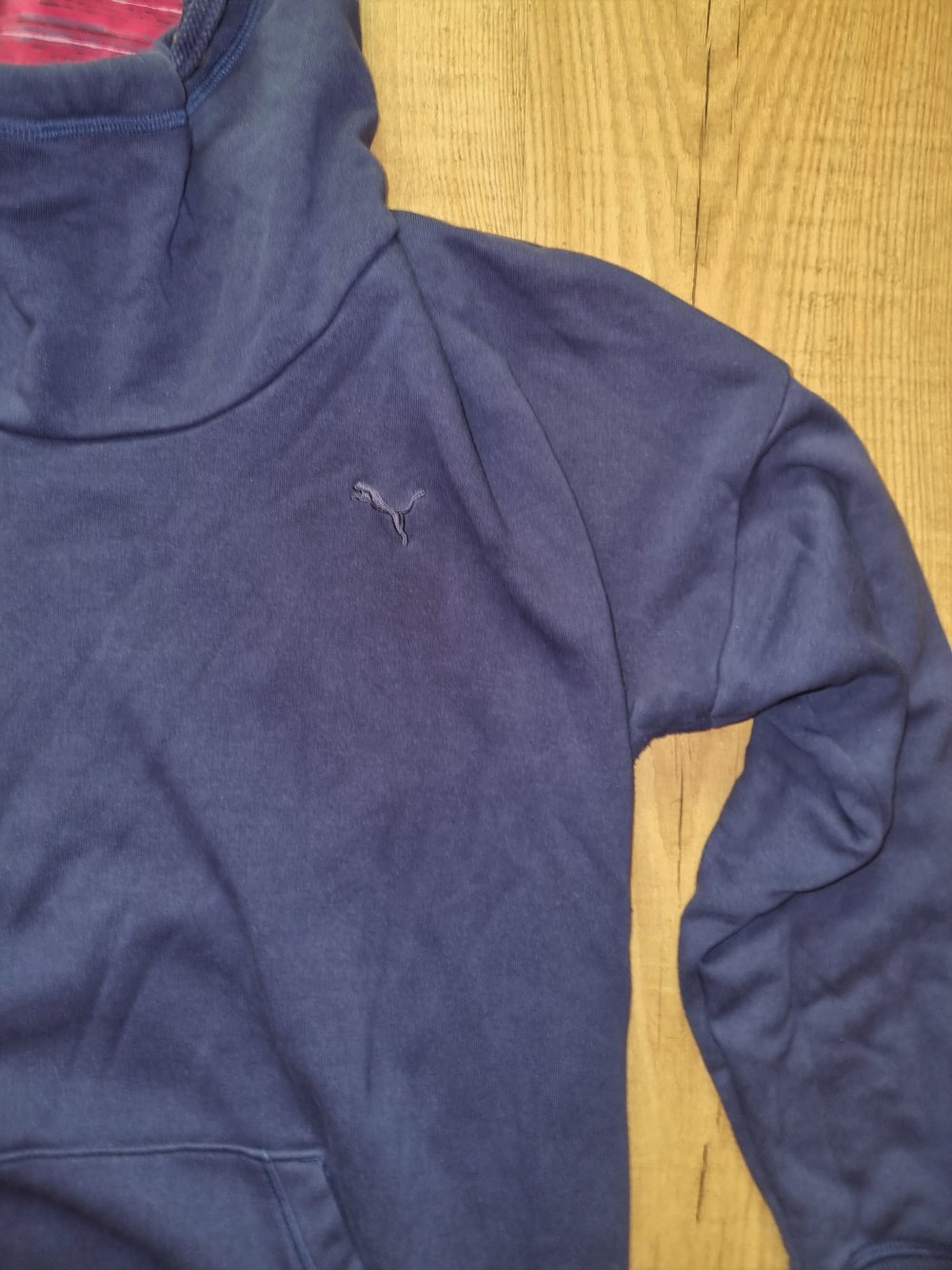 Pullover Hoody Kapuzenpullover von PUMA - Größe XL 42 in blau-pink