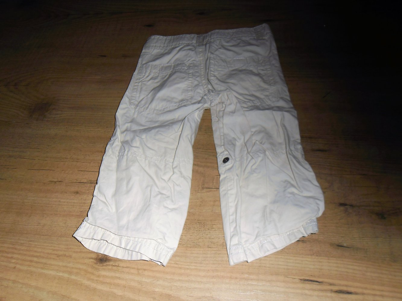 Hose - Turn-Up-Hose - Kinderhose Stoffhose von impidimpi Größe 80 helle beige
