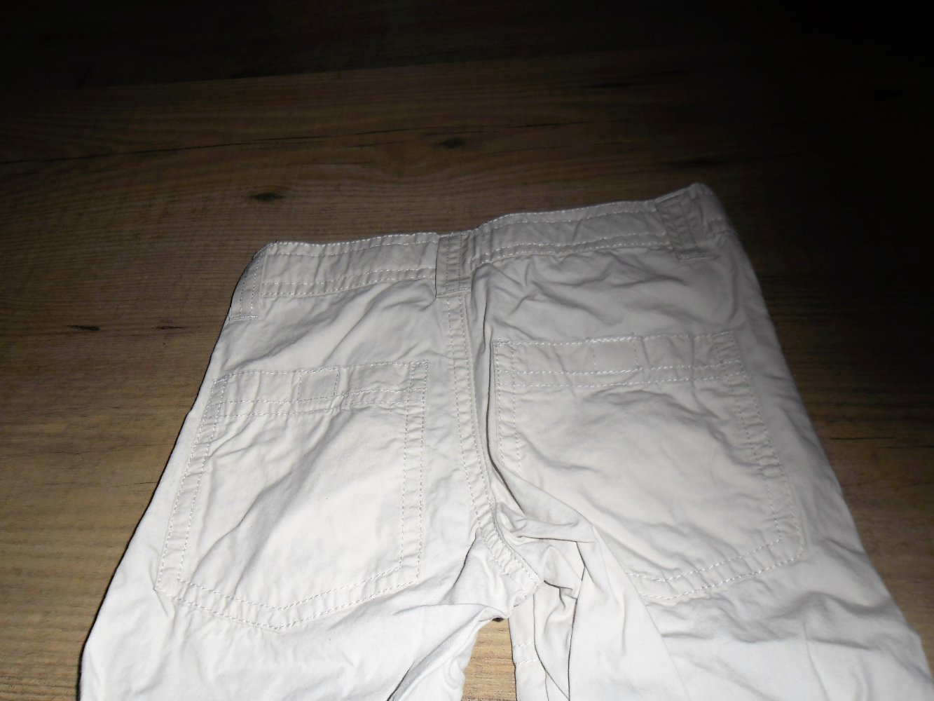 Hose - Turn-Up-Hose - Kinderhose Stoffhose von impidimpi Größe 80 helle beige