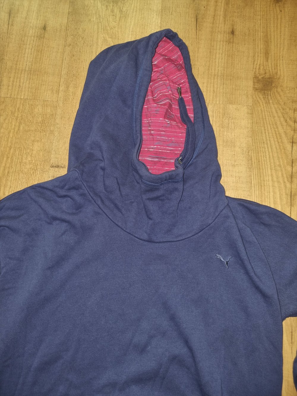 Pullover Hoody Kapuzenpullover von PUMA - Größe XL 42 in blau-pink