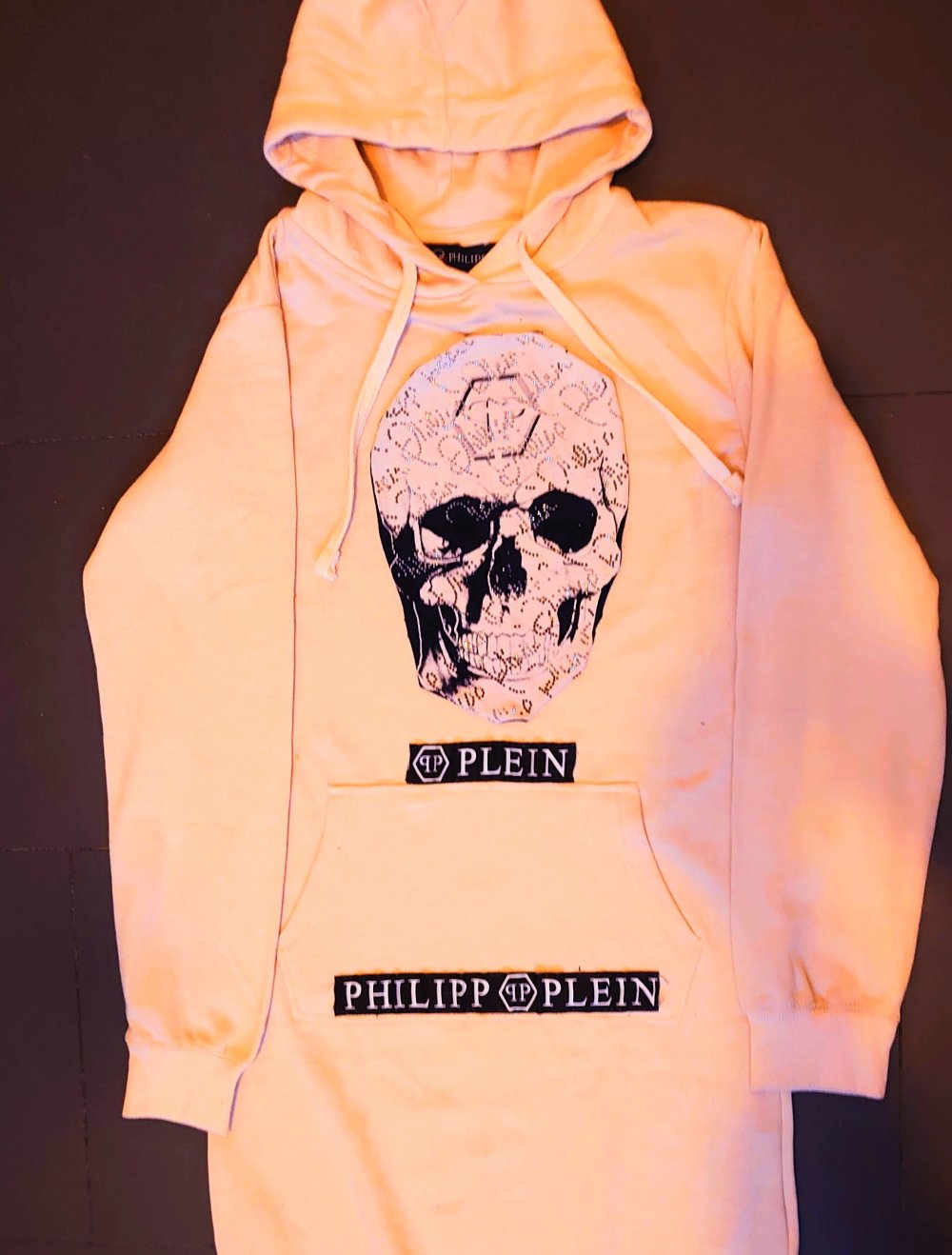 Philipp Plein Frühling/Sommer Kleid mit Kapuze, Neu. M.