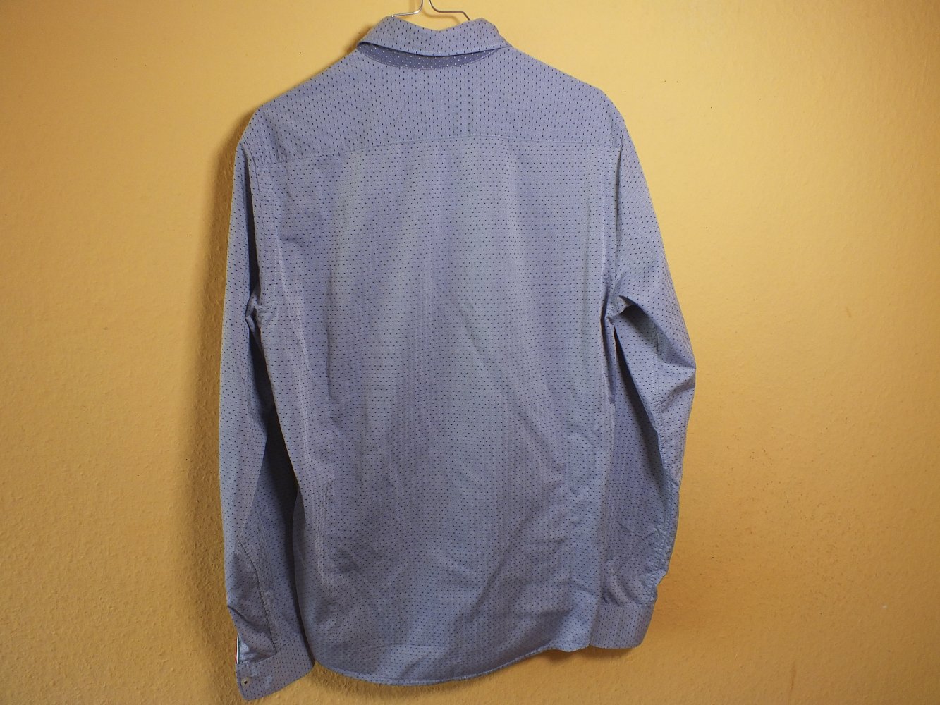 Hemd Design Hemd grau gepunktet Fil Noir Italy Größe 39 Slim Fit