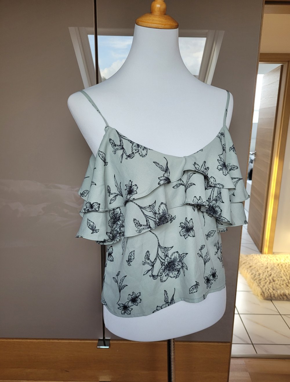 leichtes top camisole rüschen s blumenmuster