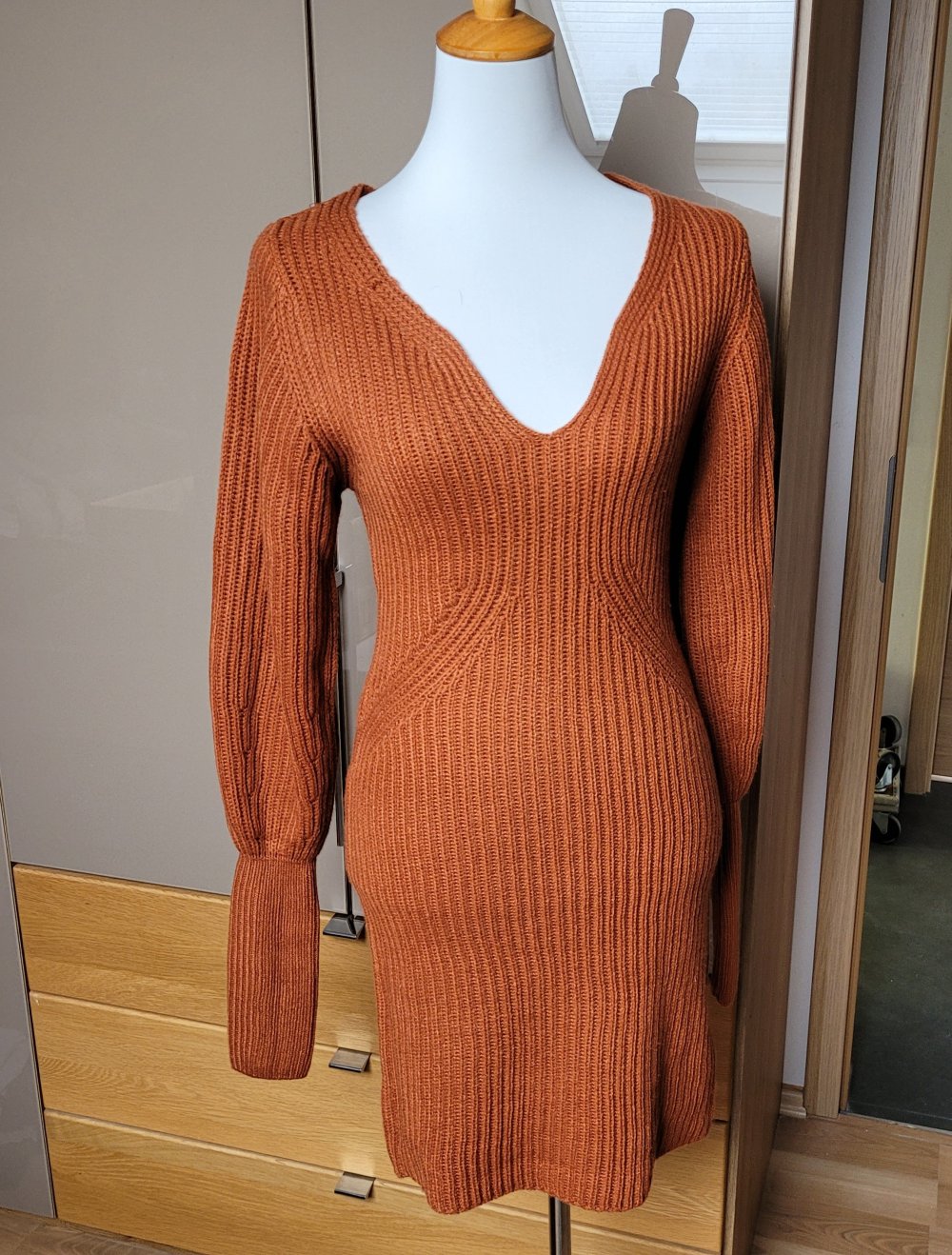 Brave soul strickkleid xs orange neu