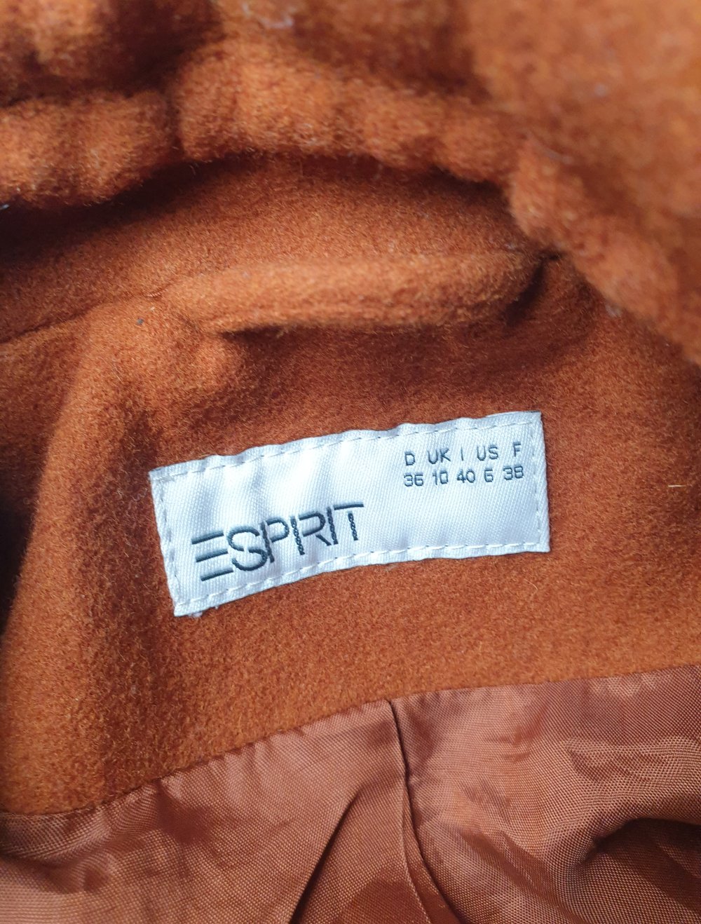 Esprit jacke übergang Cognac s