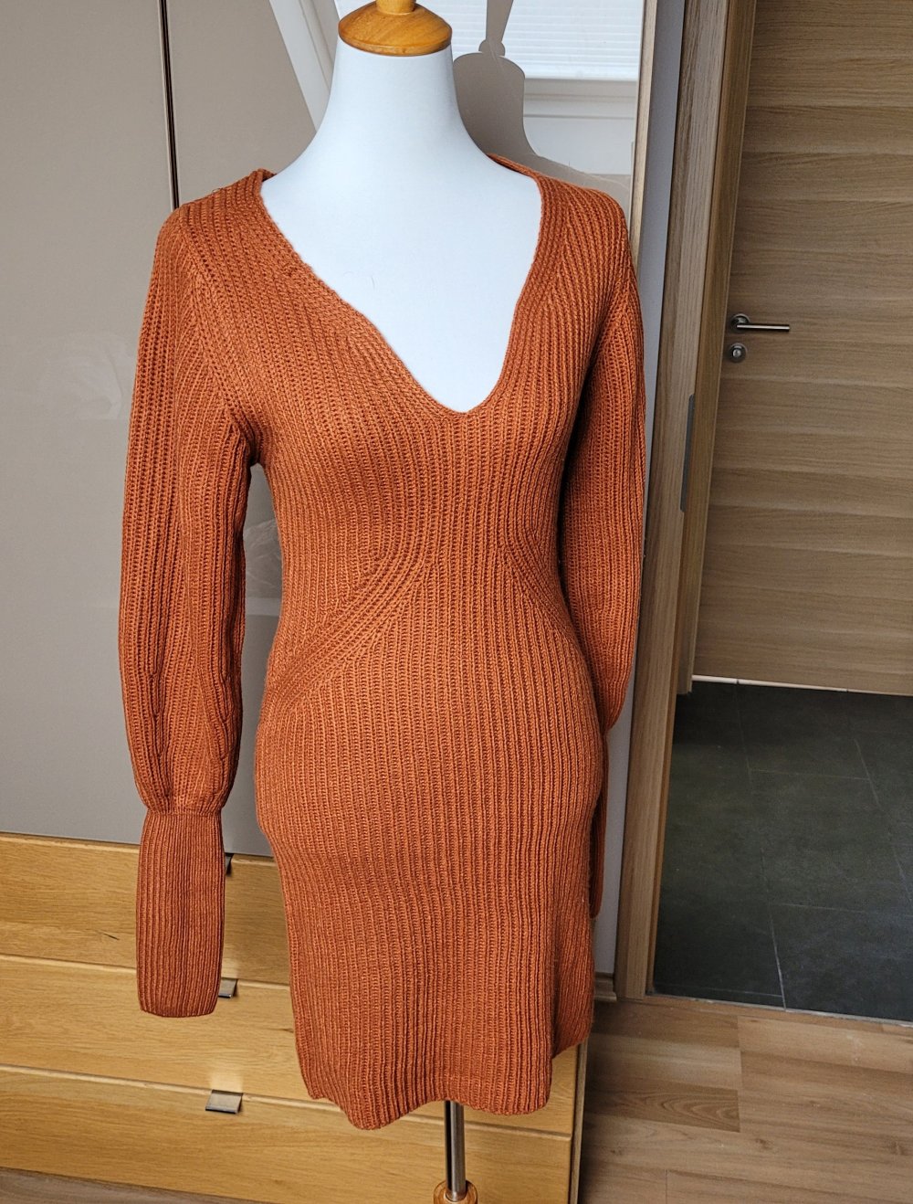Brave soul strickkleid xs orange neu