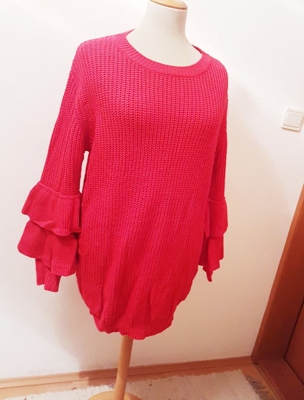 neuer strickkleid rot
