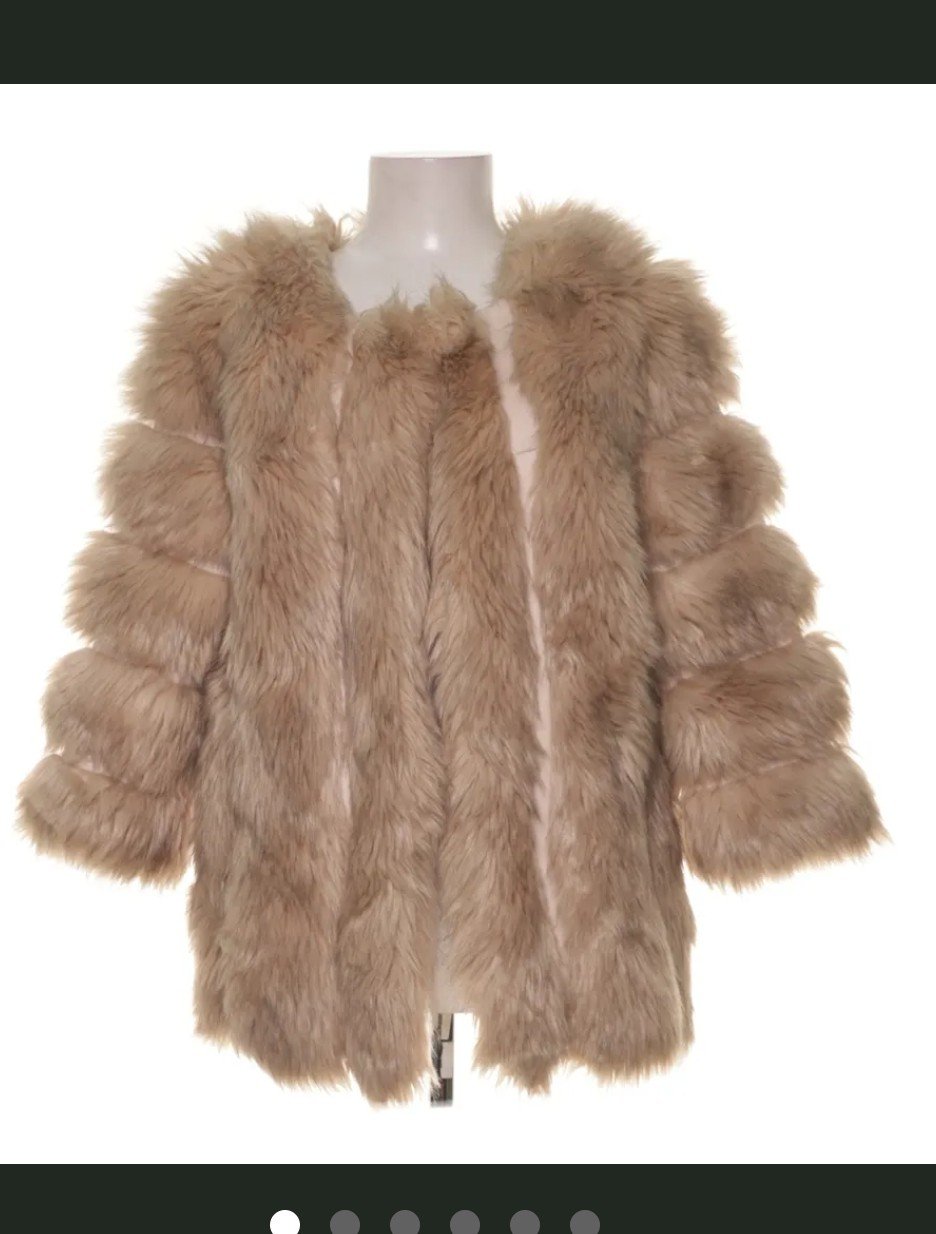 Neue felljacke beige