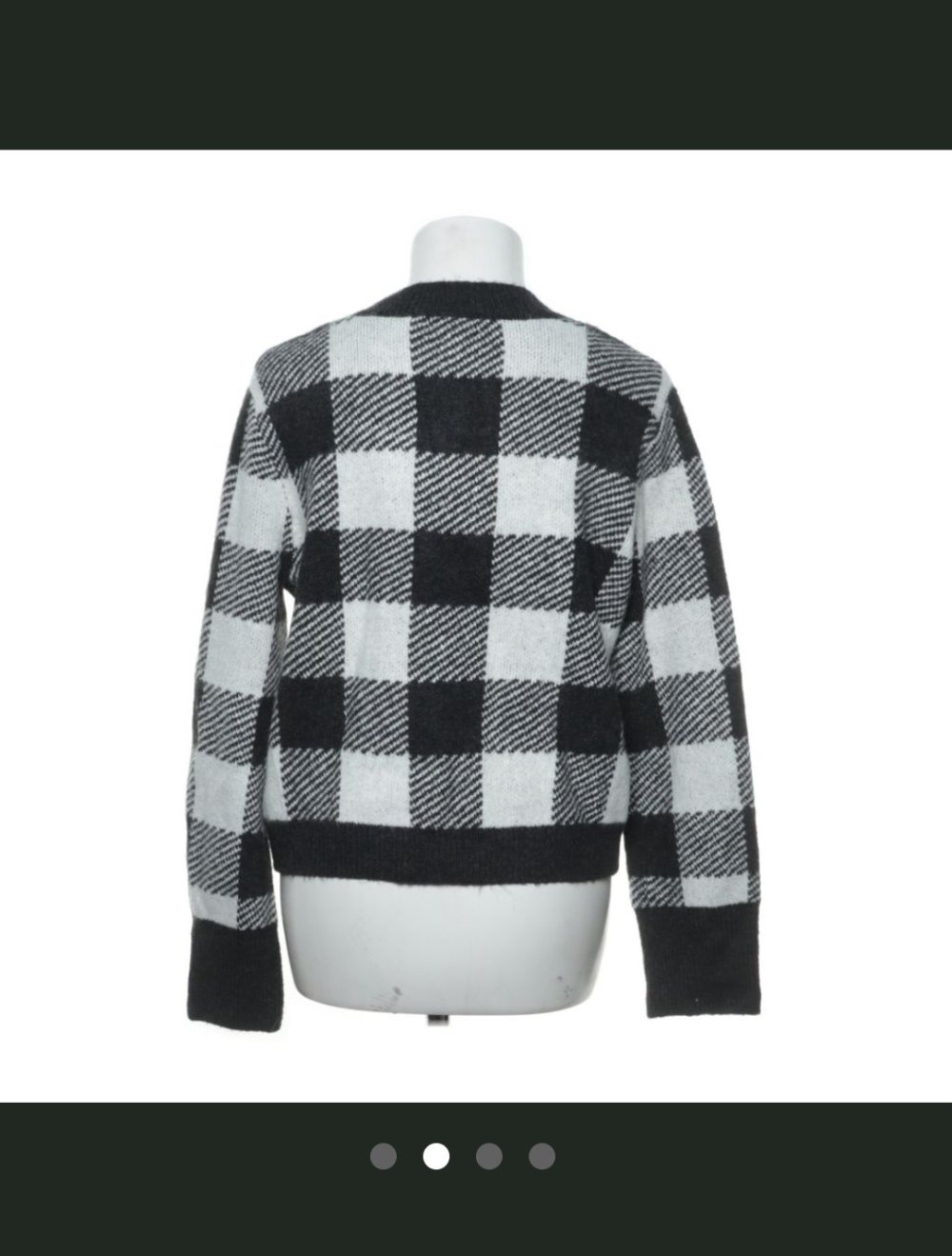 Neuer Strickpullover Schwarz weiß karrierte