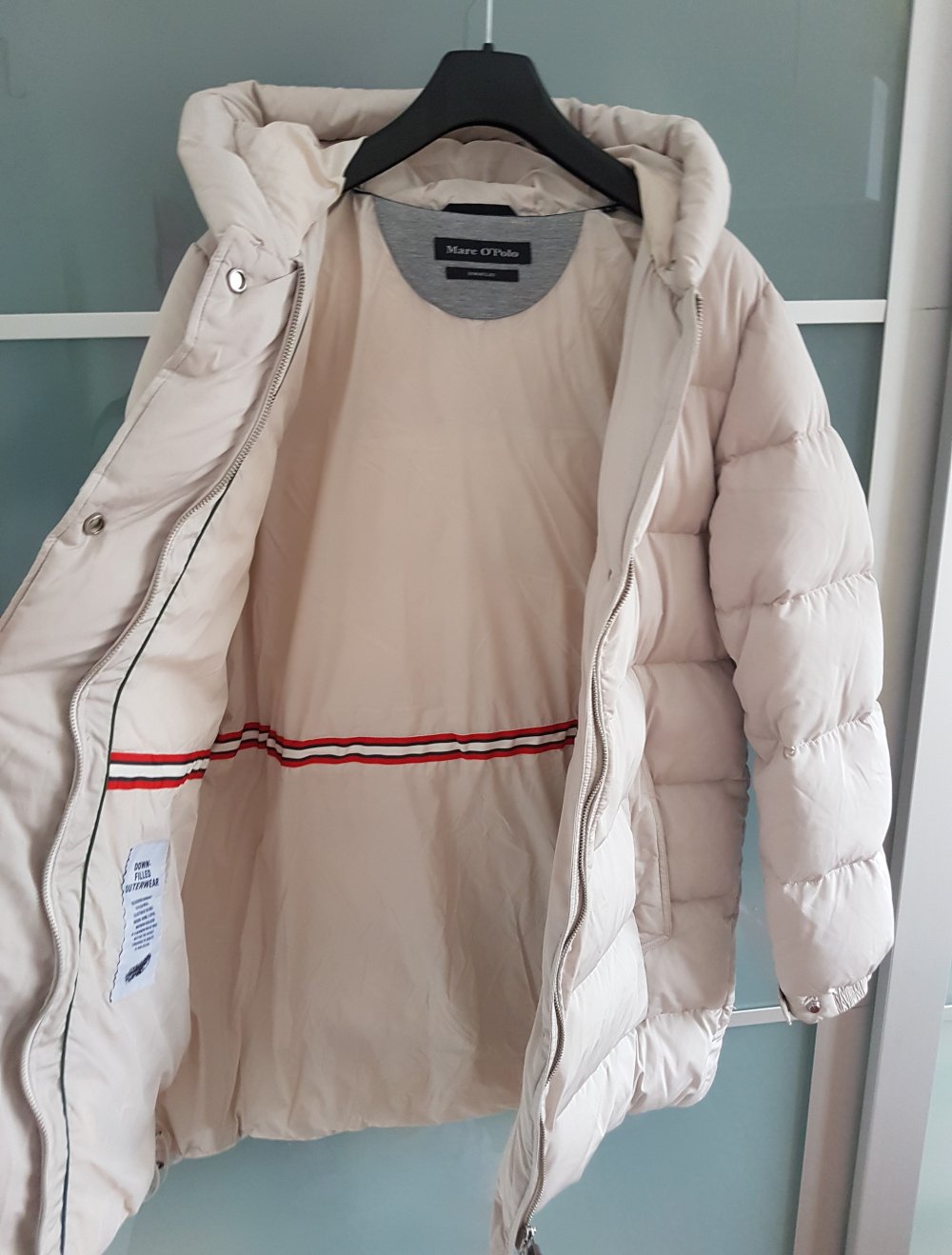 Marc o'Polo 42 Daunenjacke Daunenmantel Creme Jacke Mantel Daunen Daune