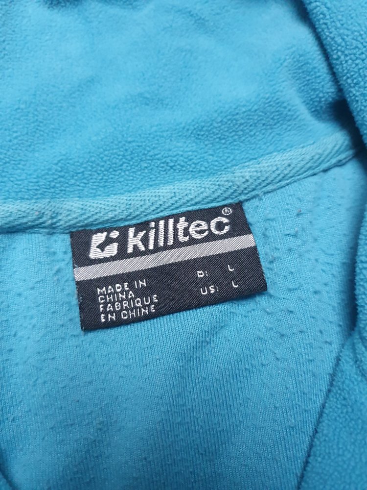Killtec Fleecepullover blau türkis mit Rollkragen und Reisverschluss