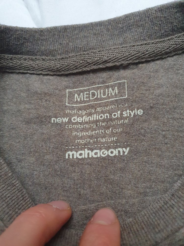 Save the tree T-Shirt von Mahagony in grau / braun Fahrrad / Baum in M