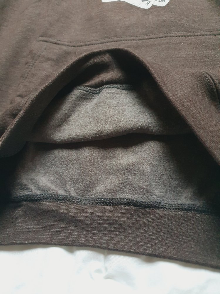 DeinDesign Hoddie Kapuze Pullover Pulli M grau Kartenspiel Pik belastend