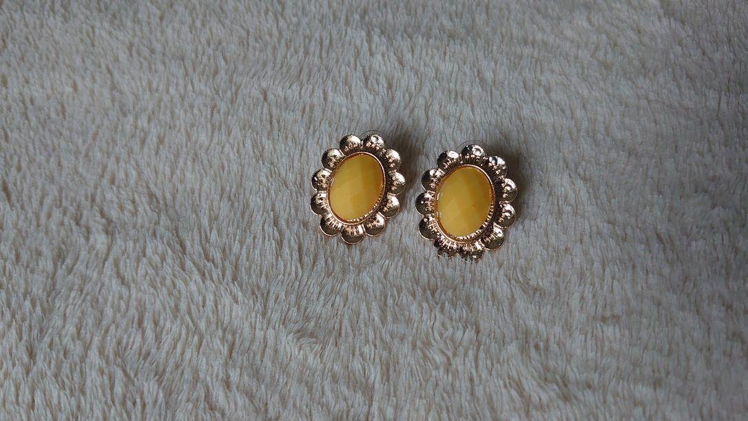 Ohrringe gold gelb 80er / 90er Jahre Original Vintage