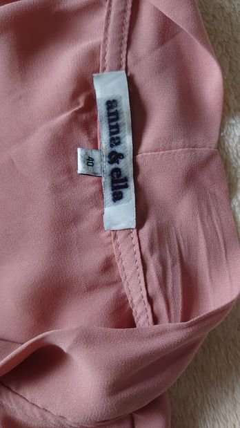 Bluse Shirt rosa anna & ella Größe 40 glitzer Herz Schleife