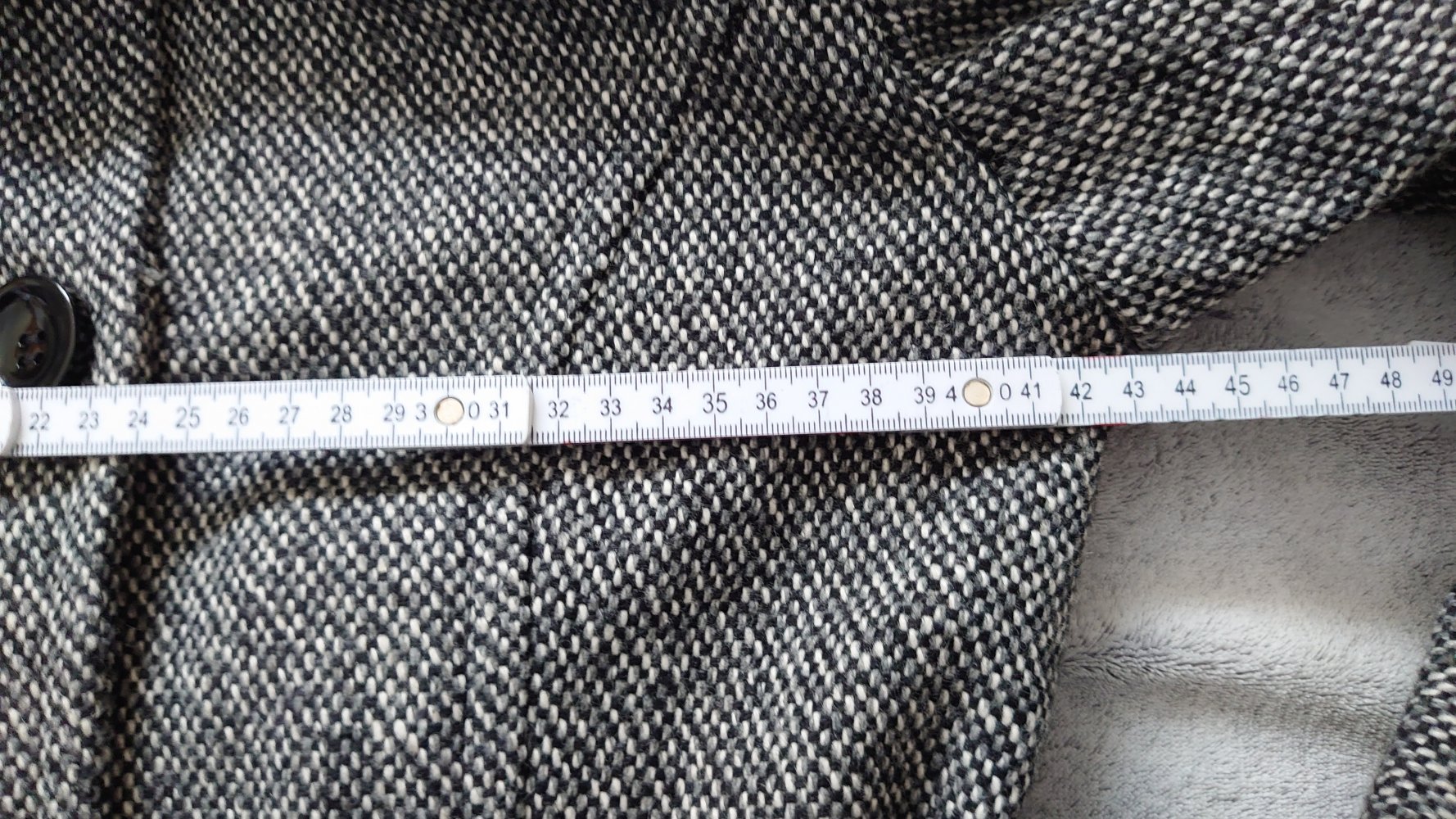 Orsay Mantel Wolle schwarz grau 34 / 36