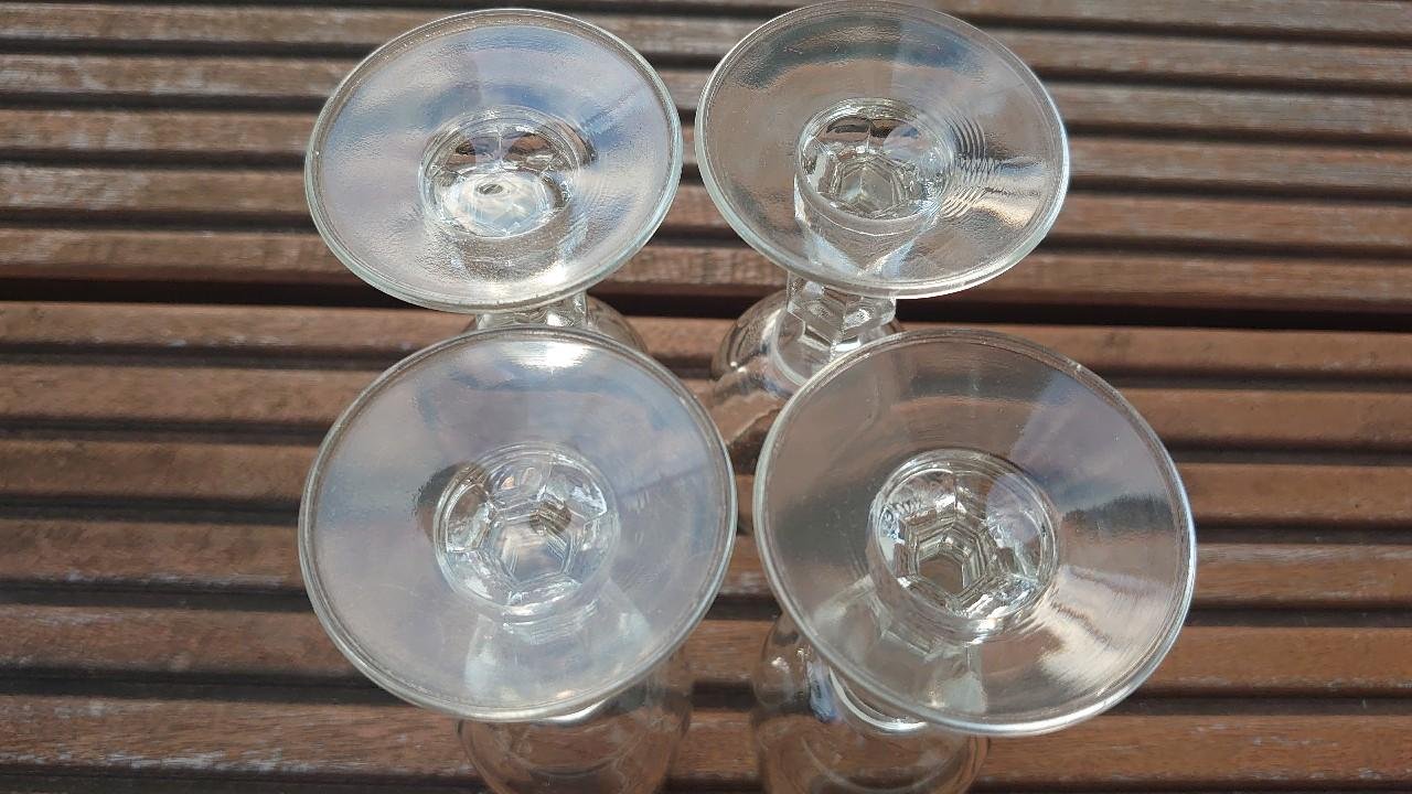 Glas Gläser Likörglas 4 Stück 70er / 80er Jahre original Vintage