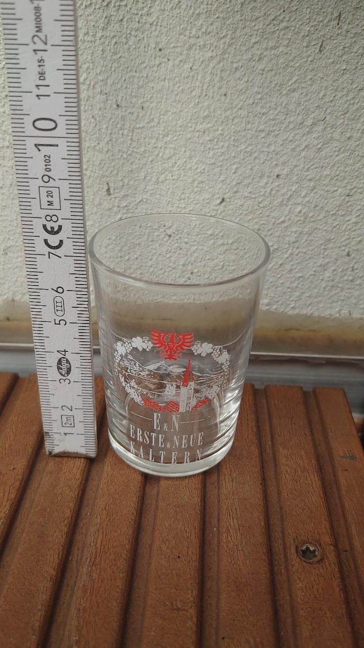 Glas Trinkglas Schnapsglas Weinprobierglas 1 Stück erste & neue Kaltern original Vintage