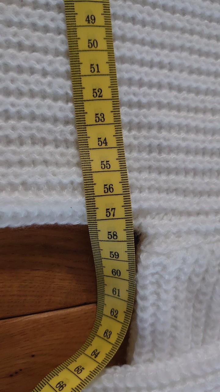 Pullover 90er Jahre Vintage weiß goldene Knöpfe