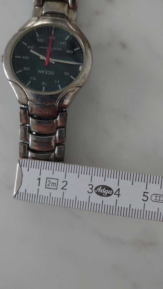 Armbanduhr Ocean 3 ATM Water Resistant silber schwarz Uhr 