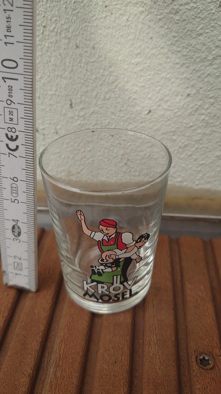 Glas Trinkglas Krov Mosel 1 Stück original Vintage