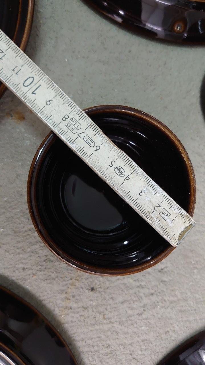 Fondue Teller Tonteller Vintage Varages France 4 Fondue Teller und 3 kleine Tonschüsseln 