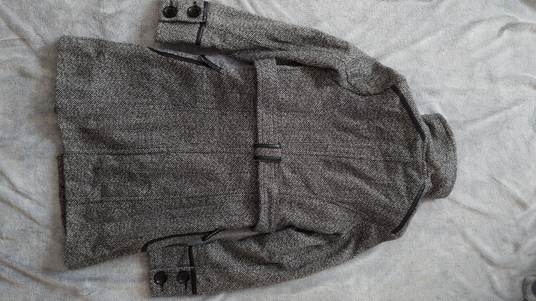 Orsay Mantel Wolle schwarz grau 34 / 36