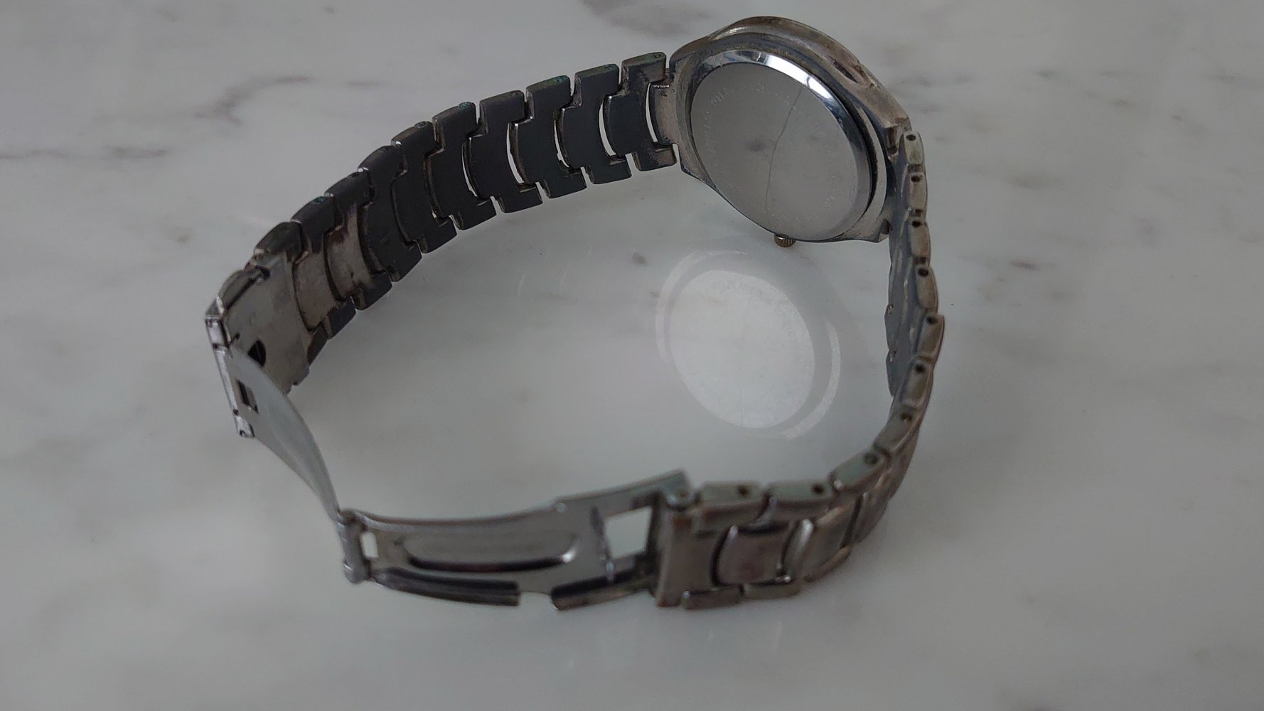 Armbanduhr Ocean 3 ATM Water Resistant silber schwarz Uhr 