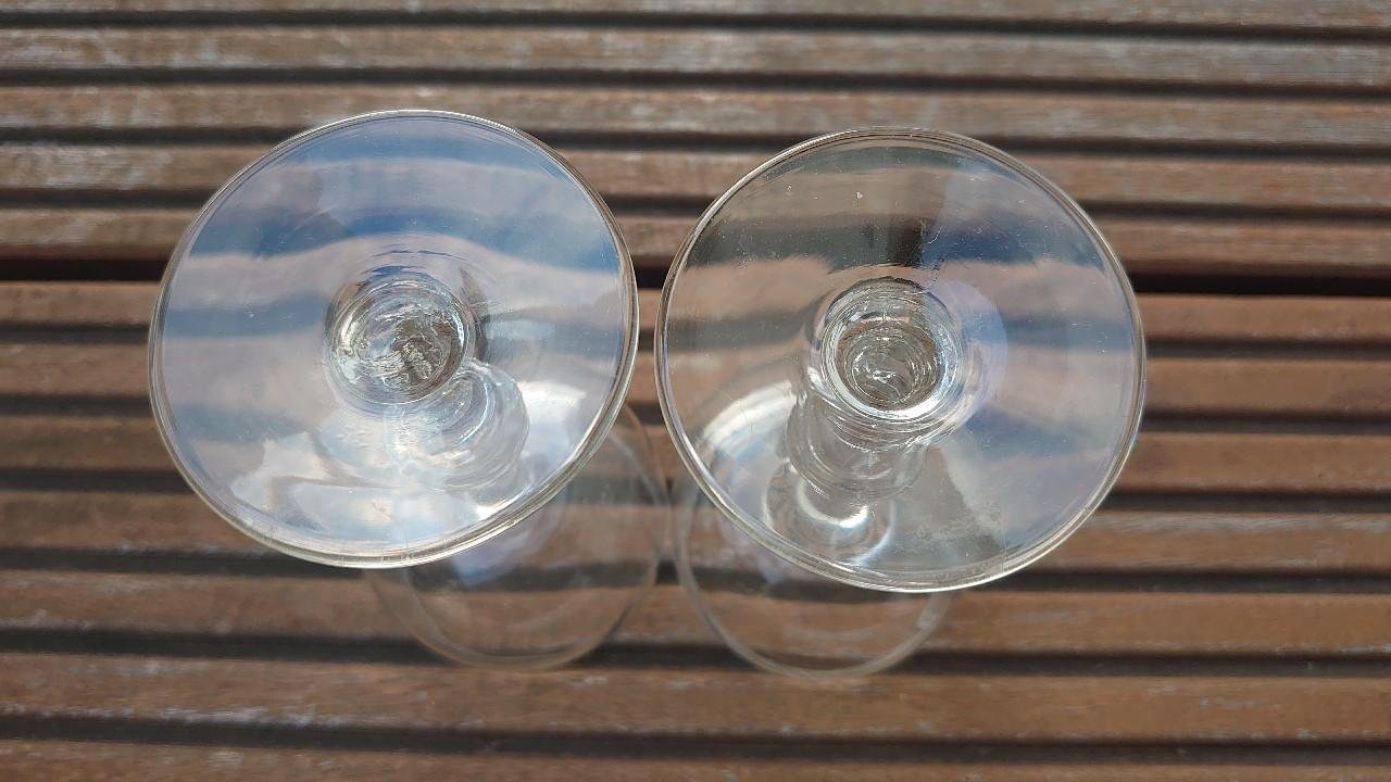 Glas Gläser Weingläser Likörglas 2 Stück 70er / 80er Jahre original Vintage 