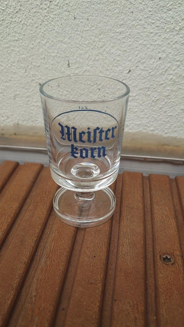Glas Trinkglas Schnapsglas Meister Korn 1 Stück Vintage 90er Jahre