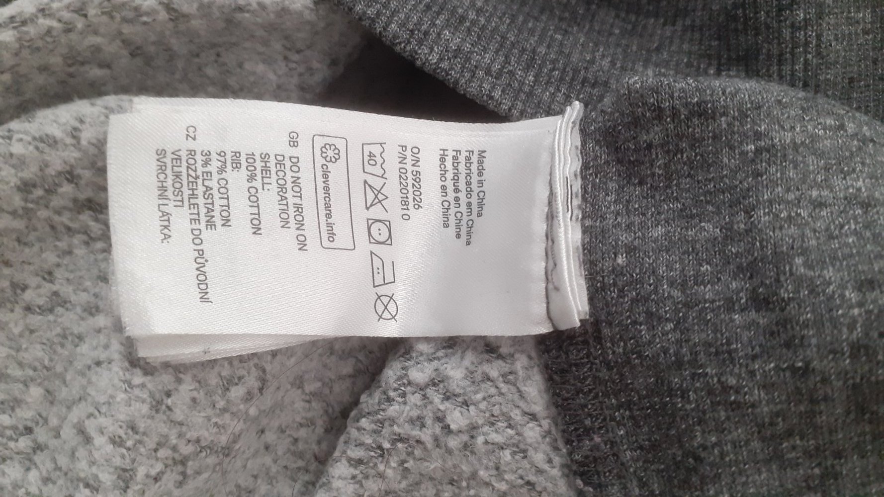 Kapuzenpullover Hoodie Gr. 38