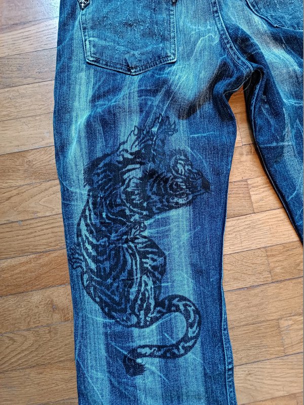 Design-Jeans - Herren - Skull - Tiger , Gr. 32/34
