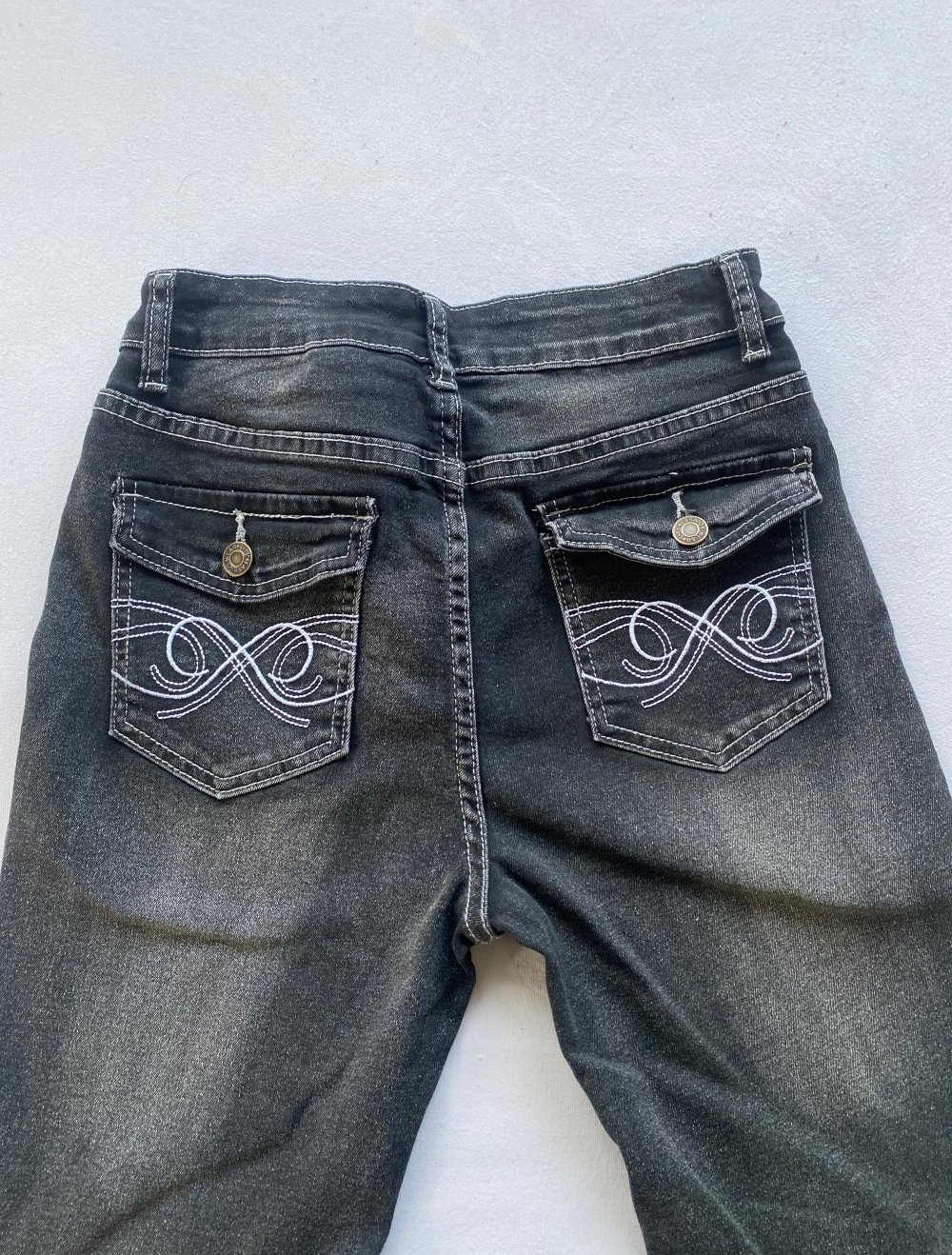 schwarze Schlaghose Jeans y2k