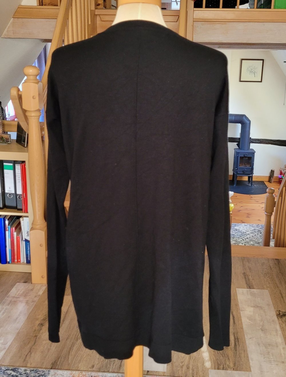 Schwarze Jacke Strickjacke