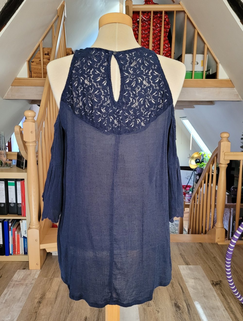 Could Shoulder Trompetenärmel Bluse Hollister