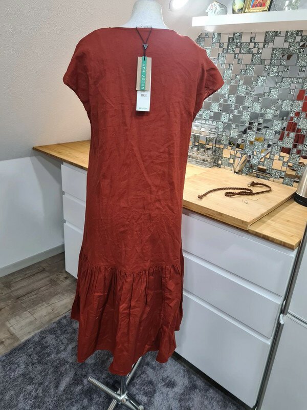 Midikleid Sommerkleid Noisy May Gr. XS (34-36) rostbraun