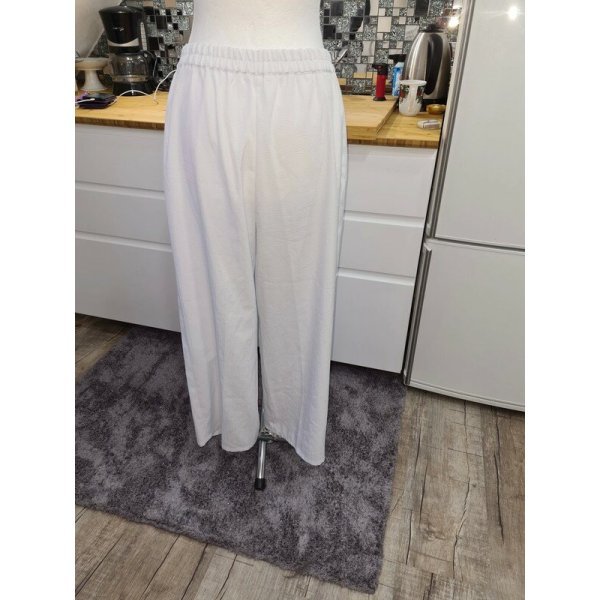 Weiße Hose Gr. 40 Polyester 7/8 Länge
