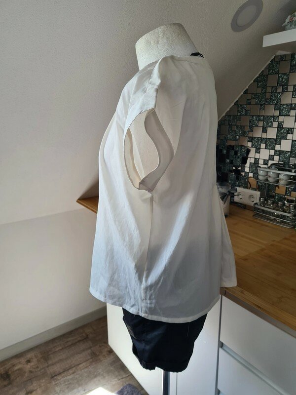 Kurzarm Bluse Vero Moda creme Gr. S sommerbluse A-Linie